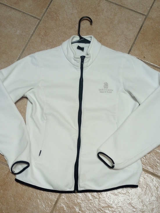 Gear For Sports Jackets & Blazers - Gear For Sports White Fleece Jacket Trimmed In black